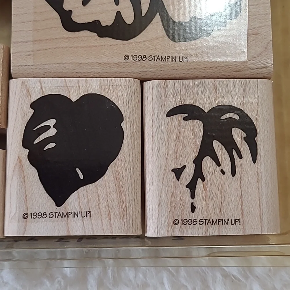 Stampin'Up! 1998 Definitely Decorative Beautiful Blossoms Two Step Stamp Set RET